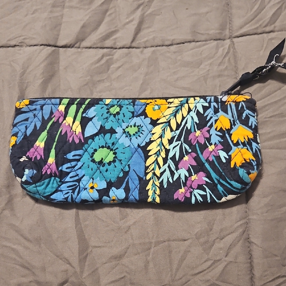 Vera Bradley Blue and Yellow Key Card Holder